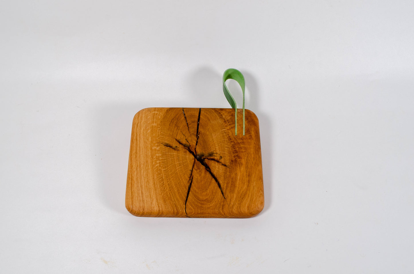 Dog din Stejar cu Codita de piele 16x14cm